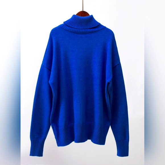 Royal Blue Turtleneck Sweater - Picture 3 of 6